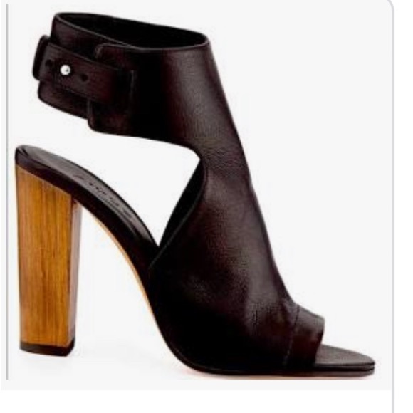 Vince Addie Leather Peep-Toe Bootie - Picture 2 of 8